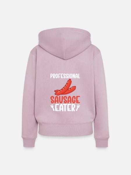 Sausage Lover - Frauen Premium Bio Zip Hoodie - Altrosa