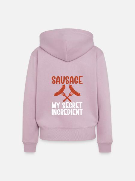 Sausage Lover - Frauen Premium Bio Zip Hoodie - Altrosa