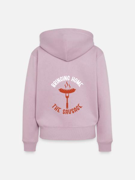 Sausage Lover - Frauen Premium Bio Zip Hoodie - Altrosa