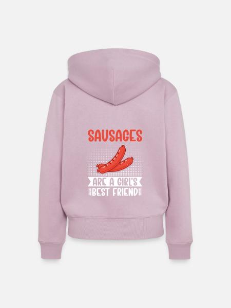 Sausage Lover - Frauen Premium Bio Zip Hoodie - Altrosa