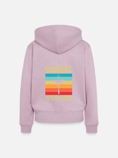 Sausage Lover - Frauen Premium Bio Zip Hoodie - Altrosa