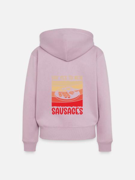 Sausage Lover - Frauen Premium Bio Zip Hoodie - Altrosa