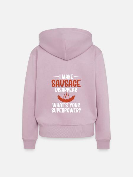 Sausage Lover - Frauen Premium Bio Zip Hoodie - Altrosa