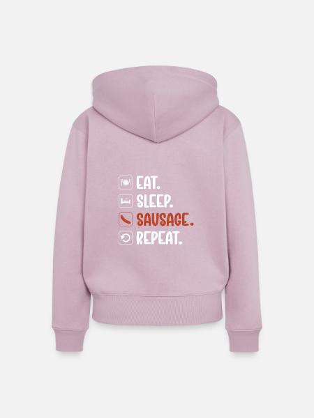 Sausage Lover - Frauen Premium Bio Zip Hoodie - Altrosa