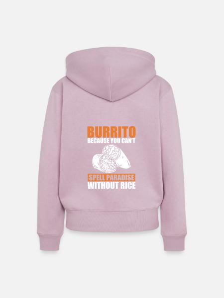 Burrito Gift - Frauen Premium Bio Zip Hoodie - Altrosa