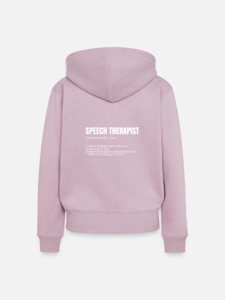 Speech Therapist Definition Dictionary T-Shirts - Frauen Premium Bio Zip Hoodie - Altrosa