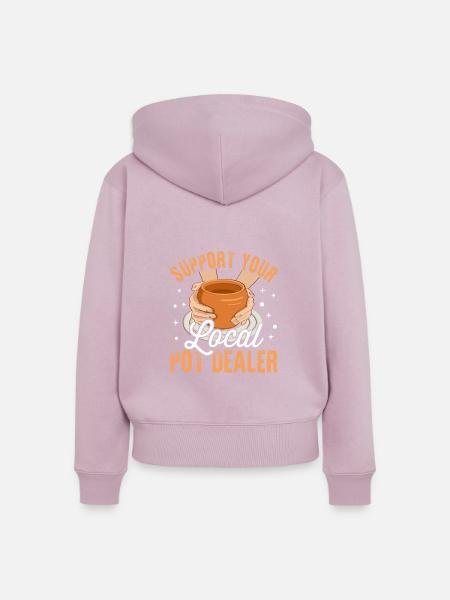 Pot Dealer - Frauen Premium Bio Zip Hoodie - Altrosa