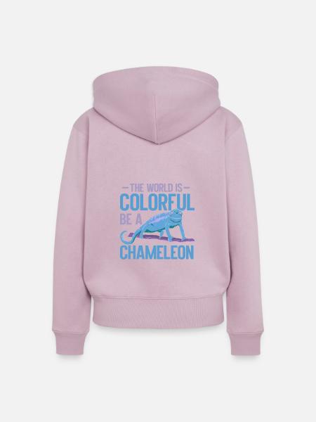 Chameleon Gifts - Frauen Premium Bio Zip Hoodie - Altrosa