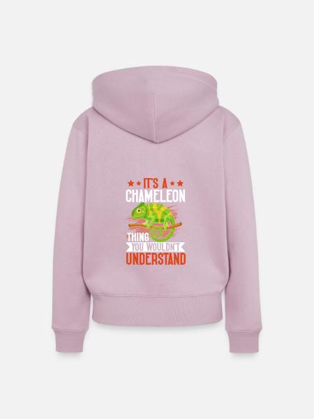 Chameleon Gifts - Frauen Premium Bio Zip Hoodie - Altrosa
