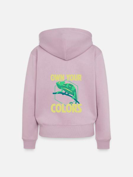 Chameleon Gifts - Frauen Premium Bio Zip Hoodie - Altrosa