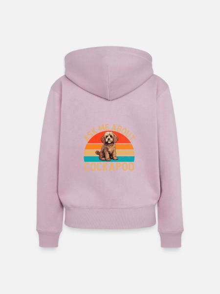 Cockapoo Gifts - Frauen Premium Bio Zip Hoodie - Altrosa