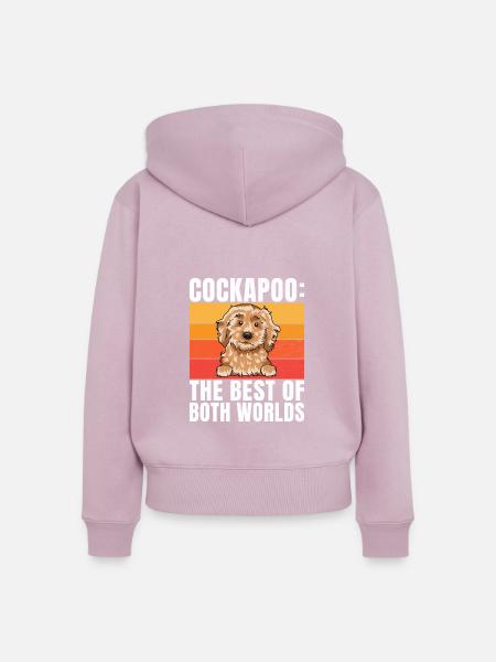 Cockapoo Gifts - Frauen Premium Bio Zip Hoodie - Altrosa