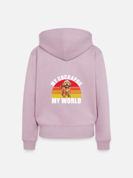 Cockapoo Gifts - Frauen Premium Bio Zip Hoodie - Altrosa