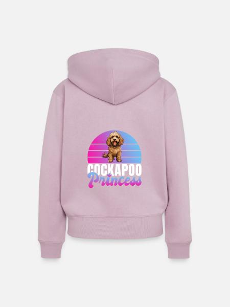 Cockapoo Gifts - Frauen Premium Bio Zip Hoodie - Altrosa