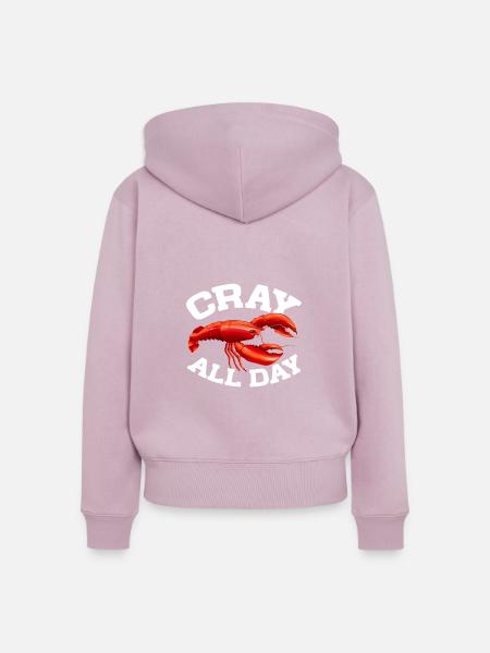 Crawfish Gifts - Frauen Premium Bio Zip Hoodie - Altrosa