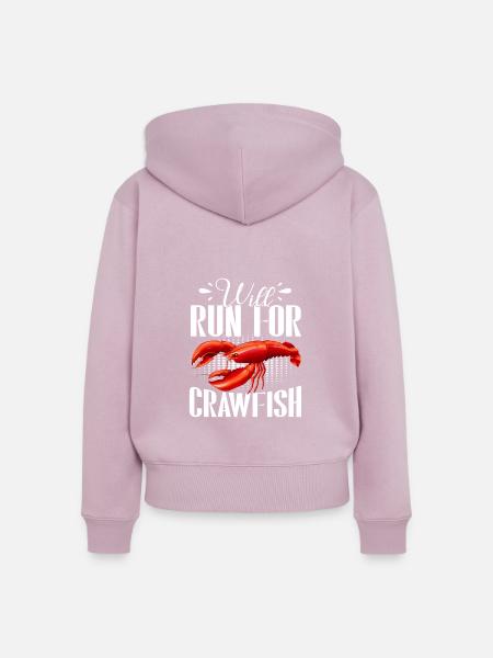 Crawfish Gifts - Frauen Premium Bio Zip Hoodie - Altrosa