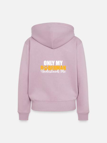 Doberman Gifts - Frauen Premium Bio Zip Hoodie - Altrosa