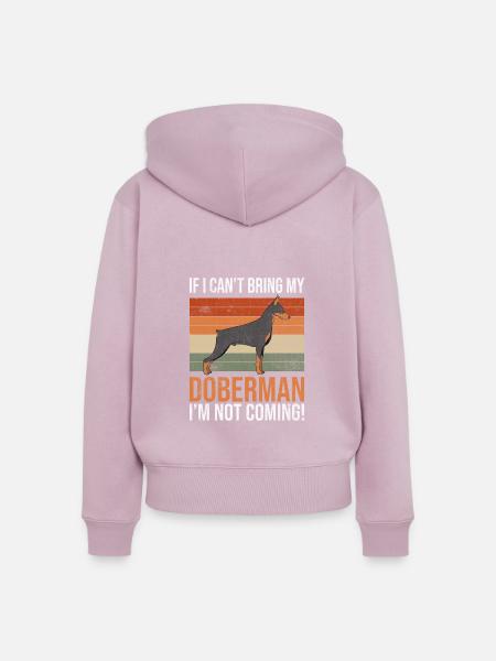 Doberman Gifts - Frauen Premium Bio Zip Hoodie - Altrosa