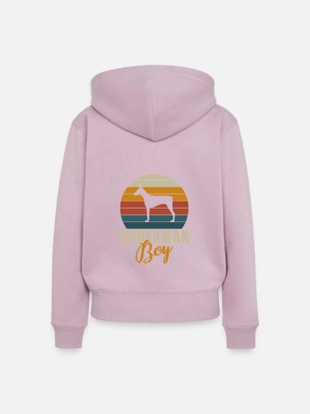 Doberman Gifts - Frauen Premium Bio Zip Hoodie - Altrosa