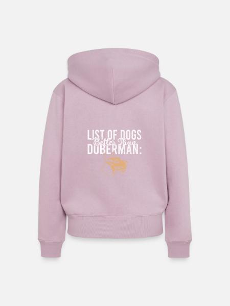 Doberman Gifts - Frauen Premium Bio Zip Hoodie - Altrosa
