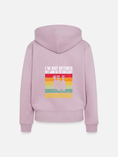 Doberman Gifts - Frauen Premium Bio Zip Hoodie - Altrosa