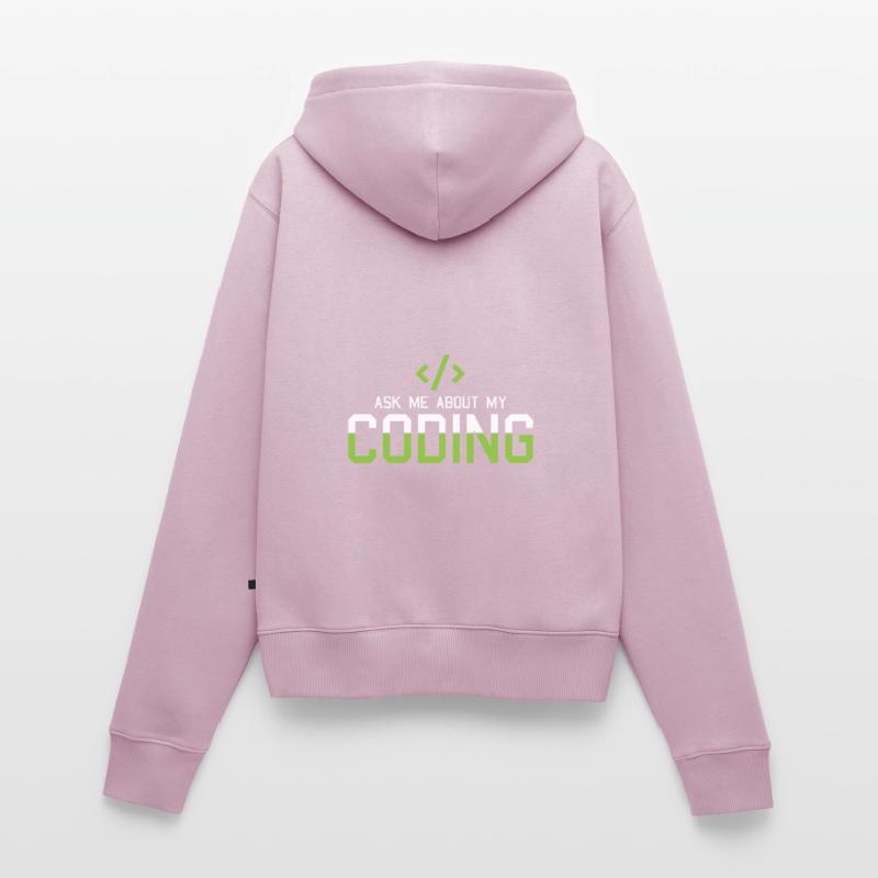 Hacking Programmer Hacker Code Coding Cadeau Sweat à capuche zippé Premium bio Femme