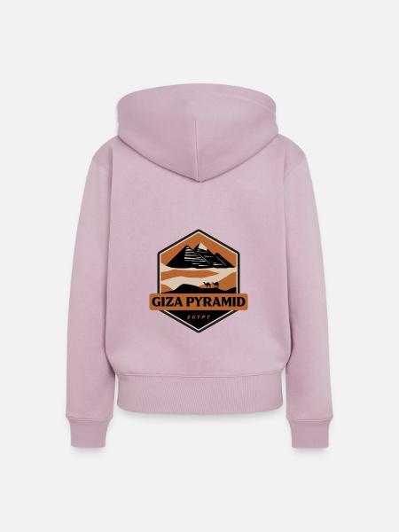 Pyramide von Gizeh - Ägypten - Frauen Premium Bio Zip Hoodie - Altrosa