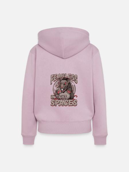 Fearless in Tight Spaces - Frauen Premium Bio Zip Hoodie - Altrosa