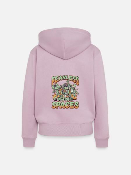 Fearless in Tight Spaces - Frauen Premium Bio Zip Hoodie - Altrosa