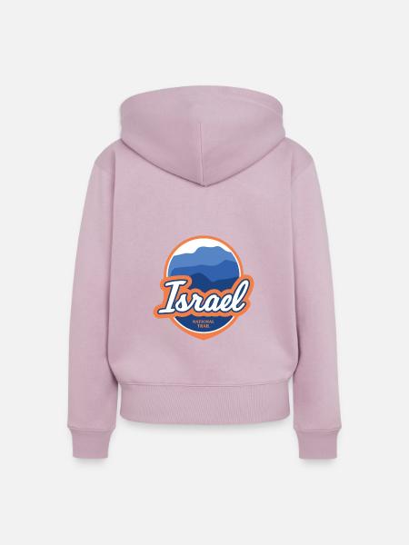 Israel National Trail - Frauen Premium Bio Zip Hoodie - Altrosa