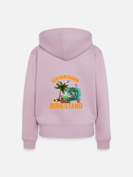 Im Ruhestand - Frauen Premium Bio Zip Hoodie - Altrosa