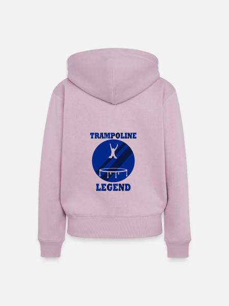 Bounce Trampolin, Hobbysport, - Frauen Premium Bio Zip Hoodie - Altrosa