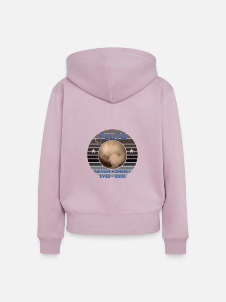 Pluto never forget - Frauen Premium Bio Zip Hoodie - Altrosa
