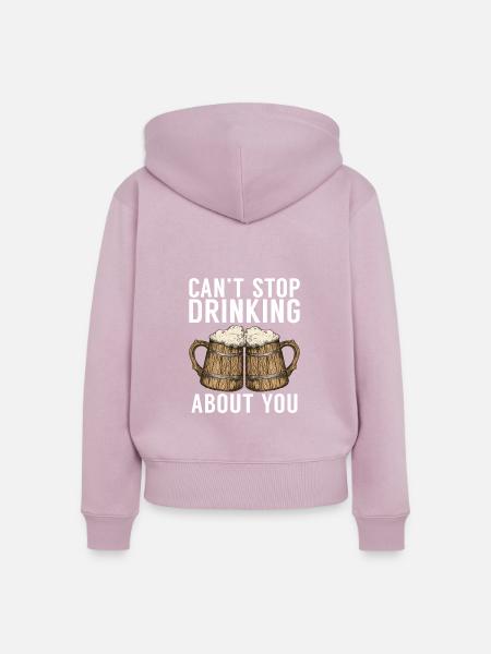 Biertrinker Bier Geschenke - Frauen Premium Bio Zip Hoodie - Altrosa