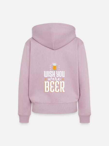 Biertrinker Bier Geschenke - Frauen Premium Bio Zip Hoodie - Altrosa