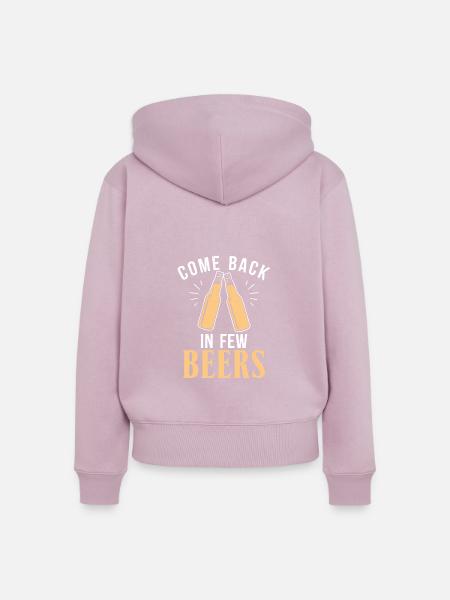 Biertrinker Bier Geschenke - Frauen Premium Bio Zip Hoodie - Altrosa