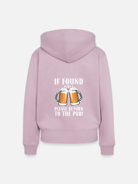 Biertrinker Bier Geschenke - Frauen Premium Bio Zip Hoodie - Altrosa