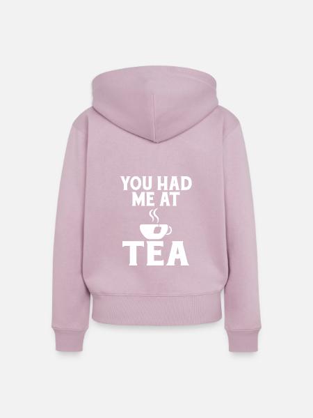 Teeliebhaber Geschenke - Frauen Premium Bio Zip Hoodie - Altrosa