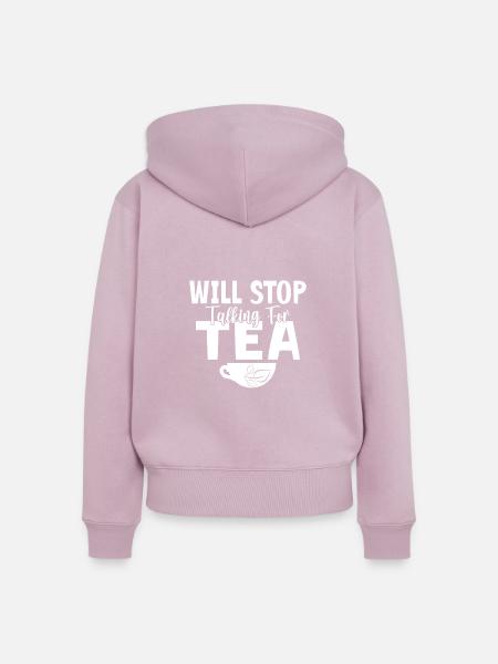 Teeliebhaber Geschenke - Frauen Premium Bio Zip Hoodie - Altrosa