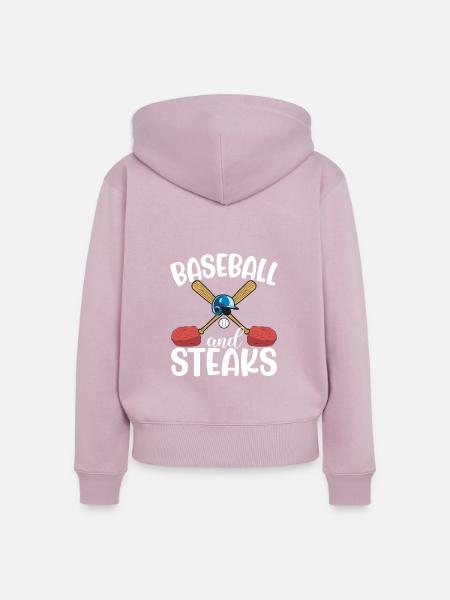Steak Lover Steak Geschenk - Frauen Premium Bio Zip Hoodie - Altrosa