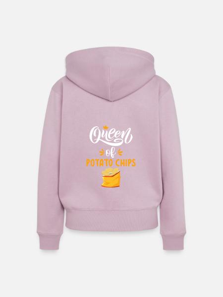 Kartoffelchips Geschenk - Frauen Premium Bio Zip Hoodie - Altrosa