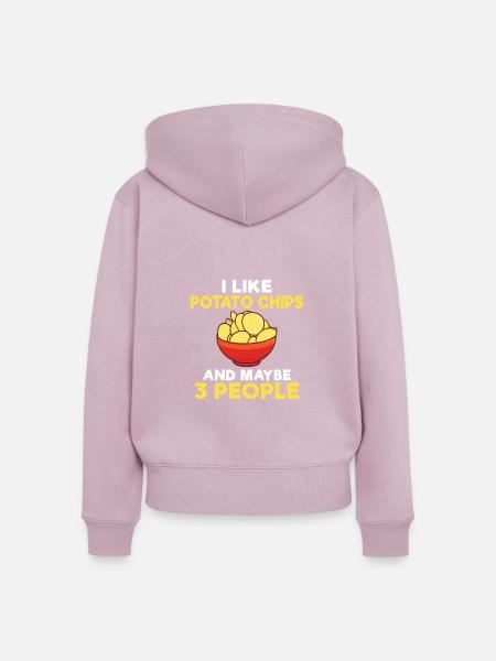 Kartoffelchips Geschenk - Frauen Premium Bio Zip Hoodie - Altrosa