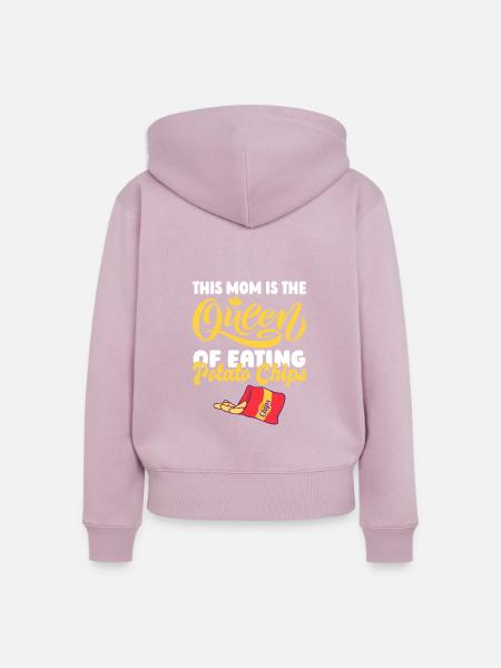 Kartoffelchips Geschenk - Frauen Premium Bio Zip Hoodie - Altrosa