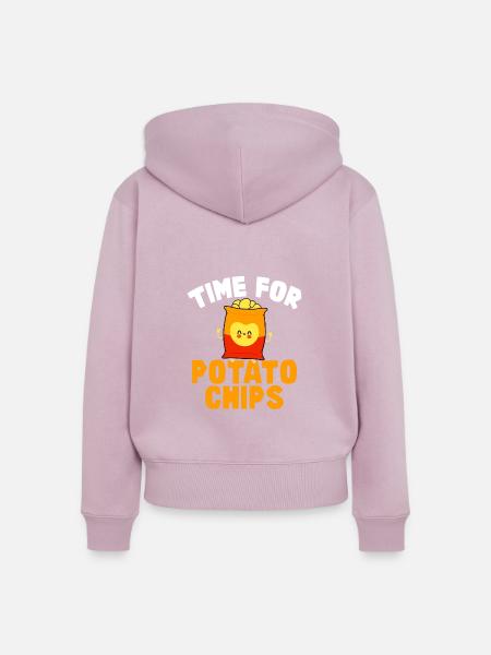 Kartoffelchips Geschenk - Frauen Premium Bio Zip Hoodie - Altrosa