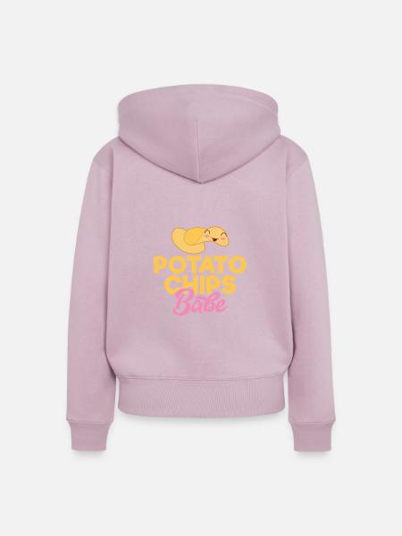 Kartoffelchips Geschenk - Frauen Premium Bio Zip Hoodie - Altrosa