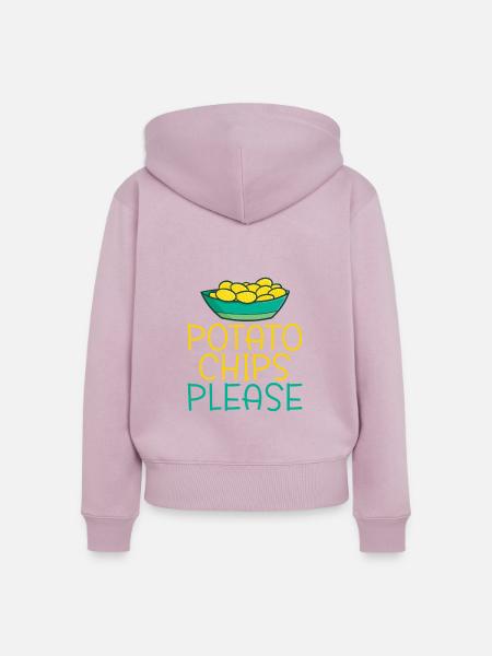 Kartoffelchips Geschenk - Frauen Premium Bio Zip Hoodie - Altrosa
