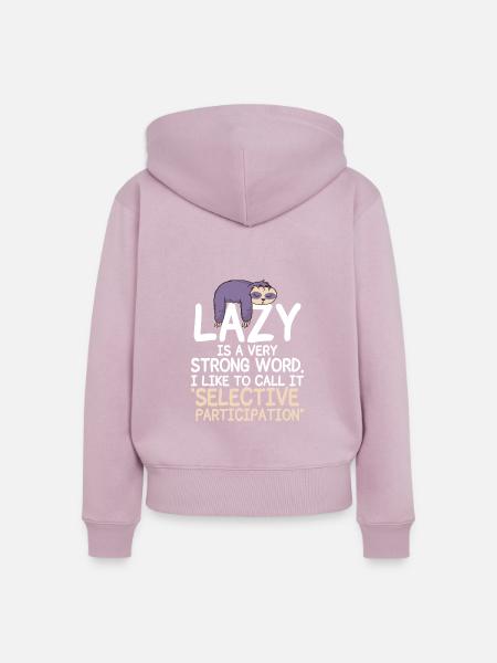 Faultier Liebhaber Faultier Geschenk - Frauen Premium Bio Zip Hoodie - Altrosa