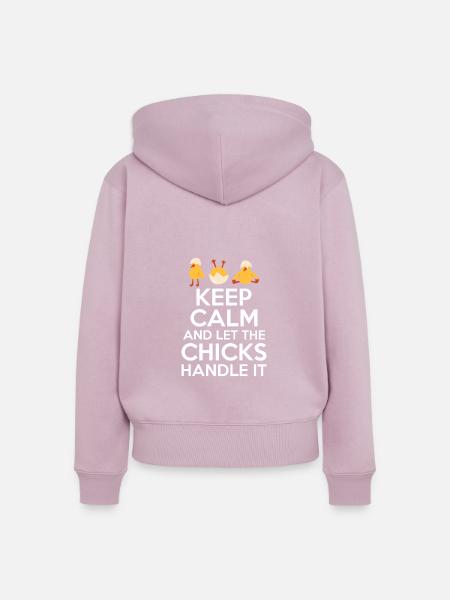 Hühnchen Geschenke Hühnchen Besitzer - Frauen Premium Bio Zip Hoodie - Altrosa