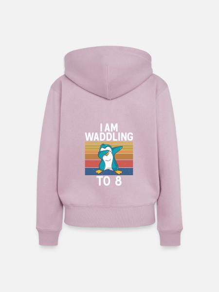 Pinguinliebhaber Pinguin Geschenke - Frauen Premium Bio Zip Hoodie - Altrosa
