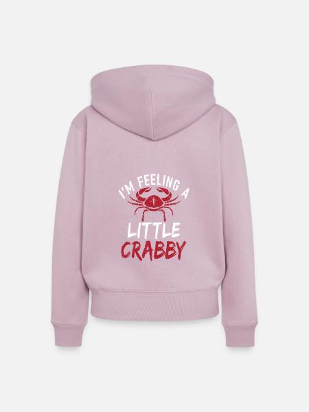 Krabbenliebhaber Geschenke - Frauen Premium Bio Zip Hoodie - Altrosa
